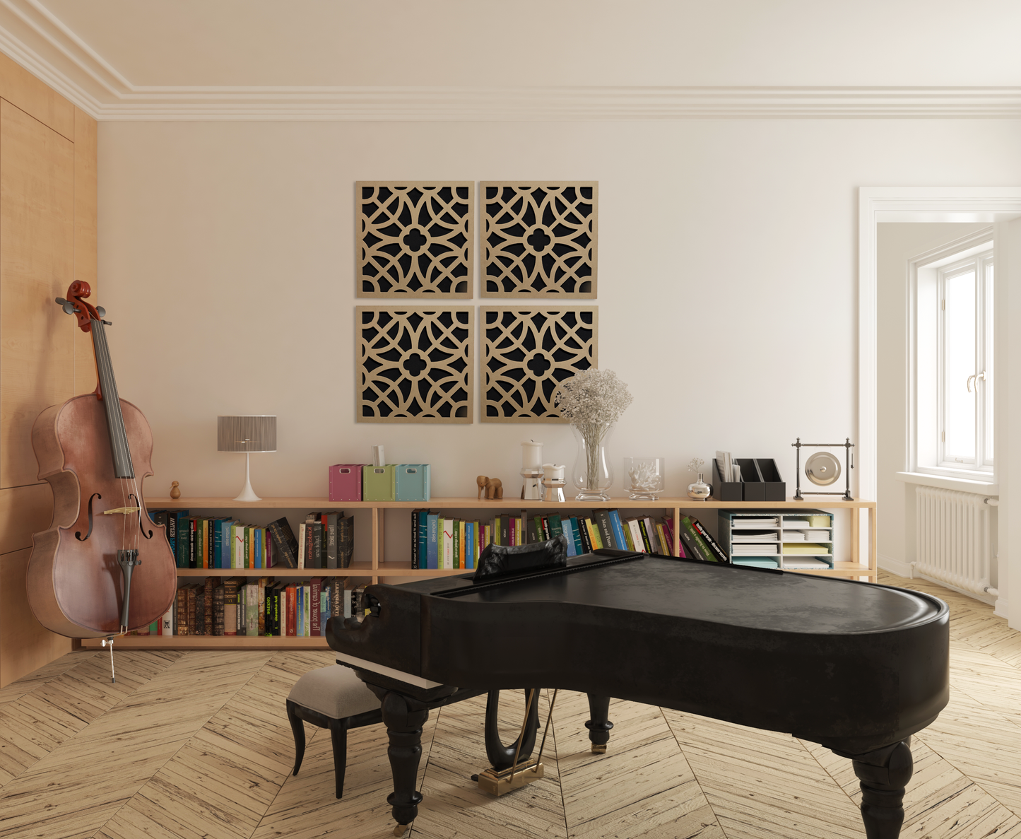 Set of 4 - Decorative Acoustic Panel – Style #30-1 “Quartz”