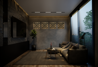 Set of 4 - Decorative Acoustic Panel – Style #30-1 “Quartz”