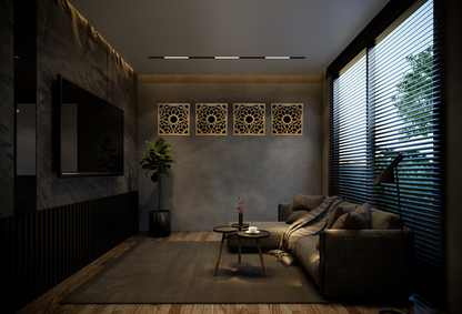 Set of 4 - Decorative Acoustic Panel – Style #65-1 “Skye”